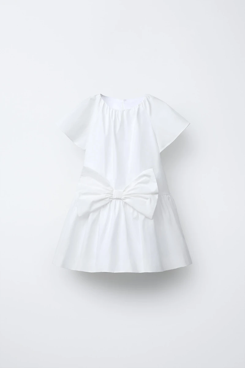 POPLIN DRESS WITH BOW