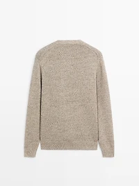 Cotton knit cardigan with buttons