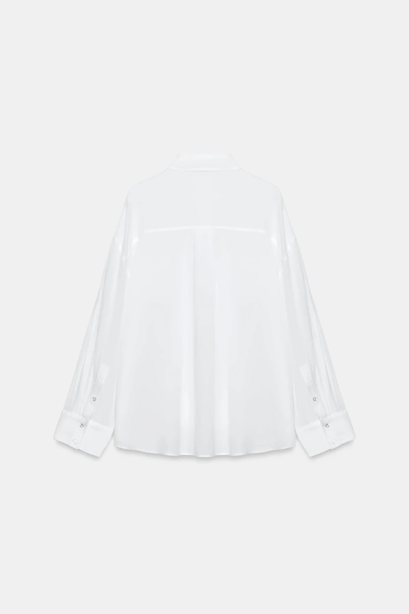 CHEMISE OVERSIZE GAZE POCHE