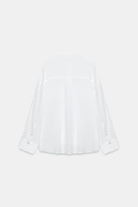 CHEMISE OVERSIZE GAZE POCHE