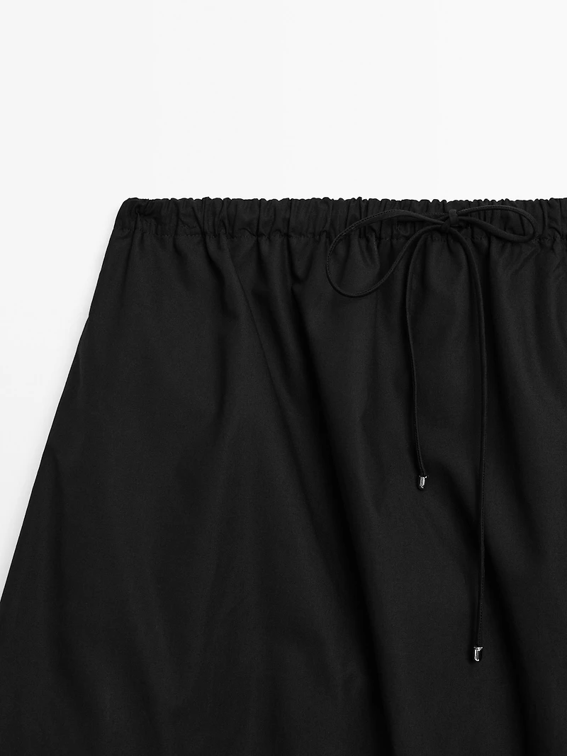 100% cotton balloon mini skirt