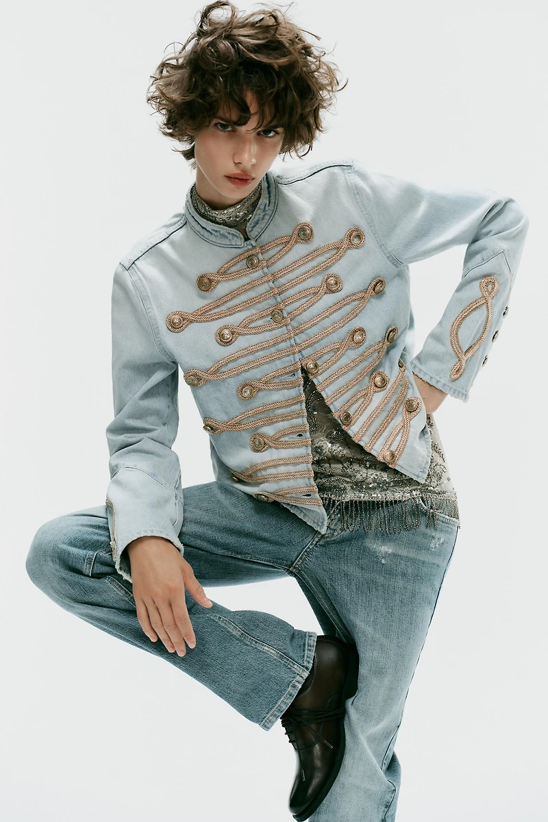 TRF DENIM BUTTON JACKET