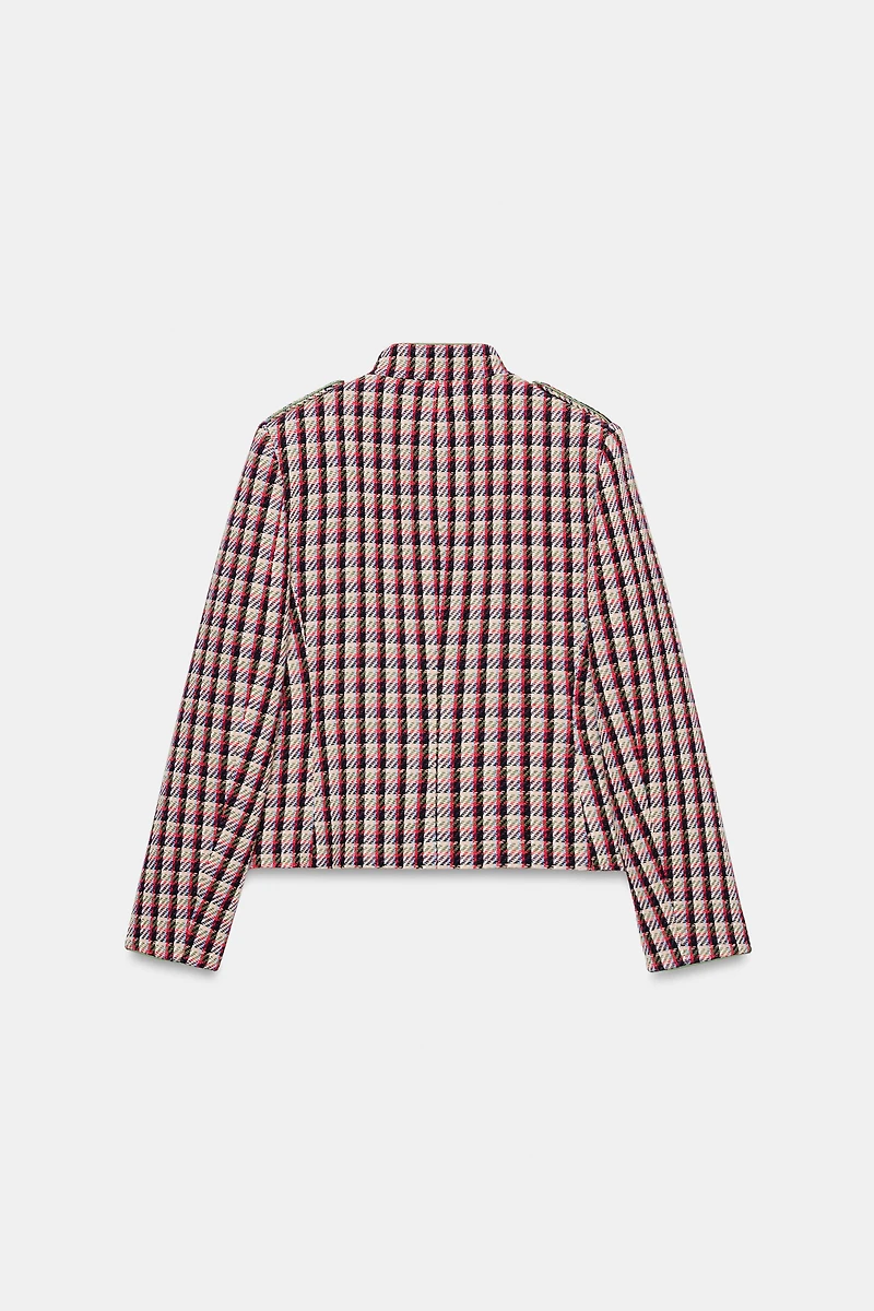 VESTE À BOUTONNAGE CROISÉ STRUCTURÉE