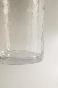 HAMMERED GLASS SOFT DRINK TUMBLER