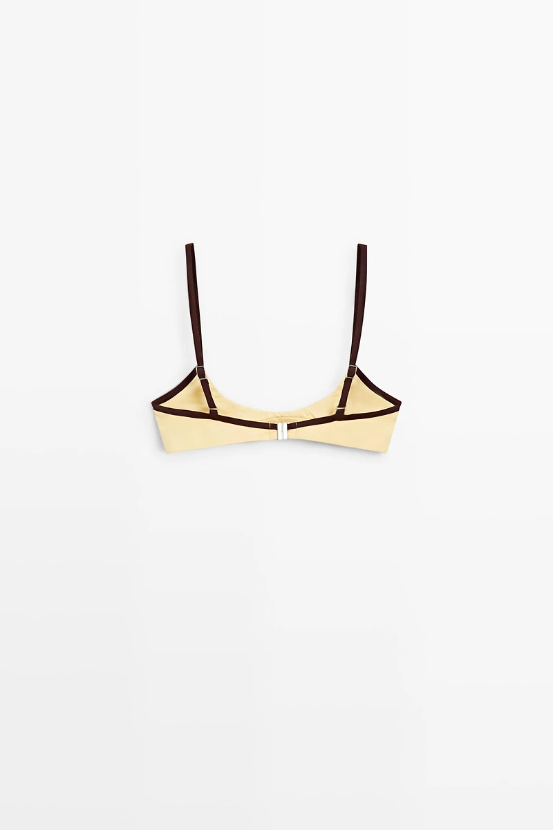 Contrast bikini top