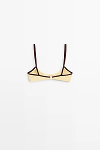 Contrast bikini top