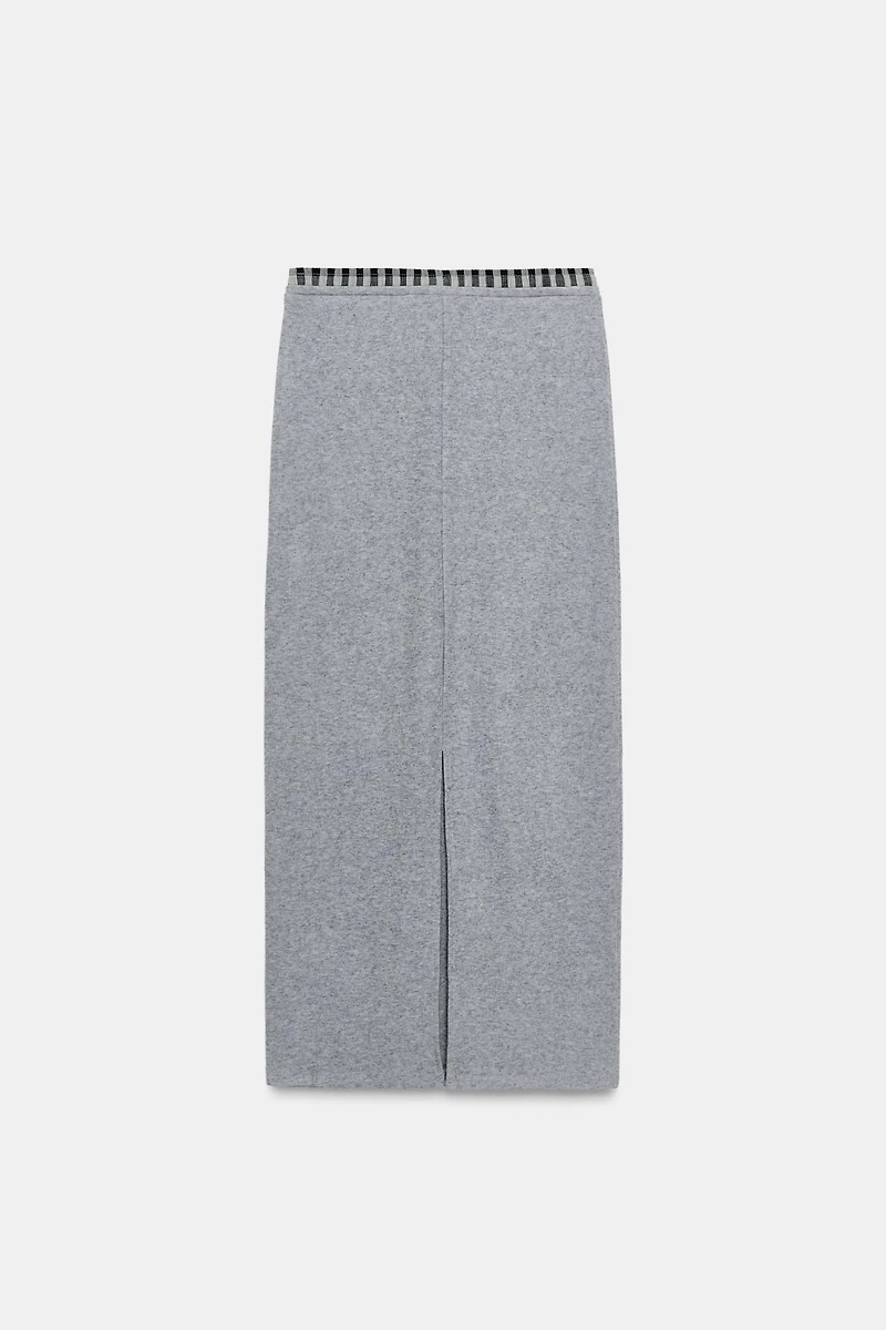 JUPE MI-LONGUE TAILLE COMBINÉE