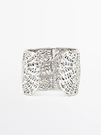 Textured metal bangle
