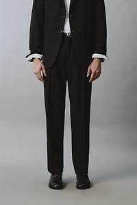 PANTALON DE COSTUME STRUCTURÉ 100% LAINE