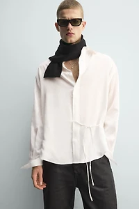 FLOWY TIE SHIRT