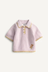 PULL POLO EN MAILLE BRODERIES ÉDITION LIMITÉE