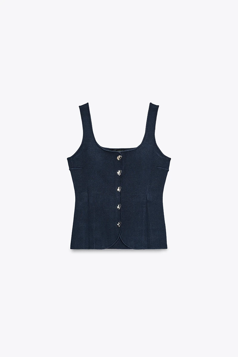 PLAIN KNIT CORSET TOP