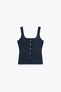 PLAIN KNIT CORSET TOP