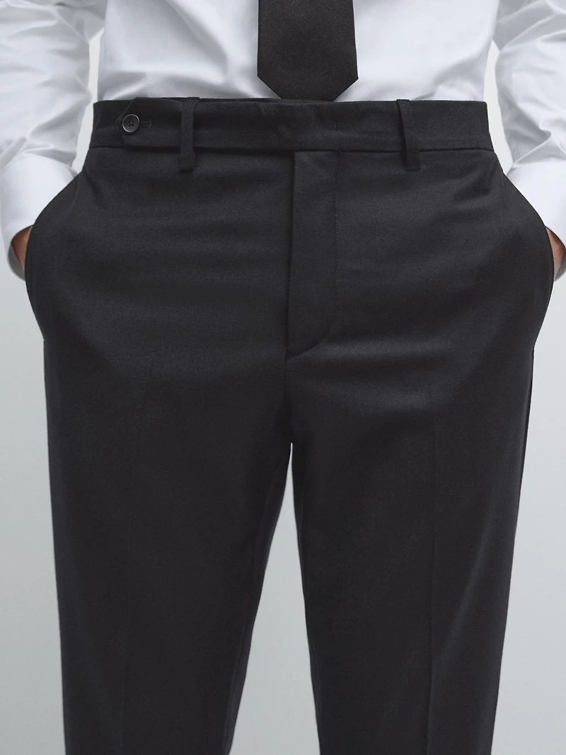 Pantalon flanelle 100 % laine