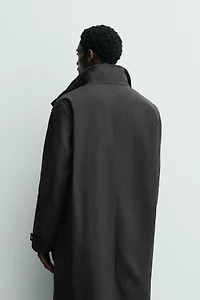 WAXED FINISH TRENCH COAT
