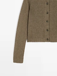 Cardigan à manches raglan 100 % laine