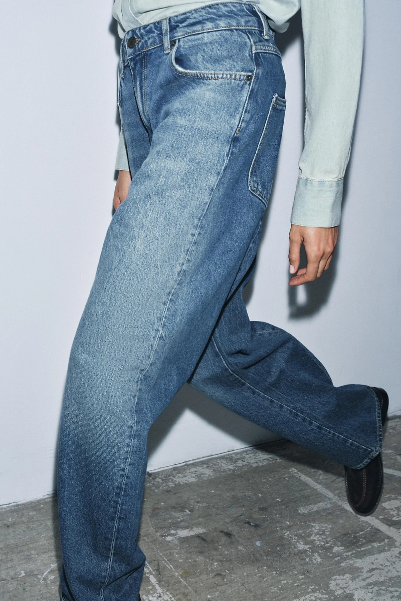 ZW COLLECTION BARREL MID-RISE JEANS
