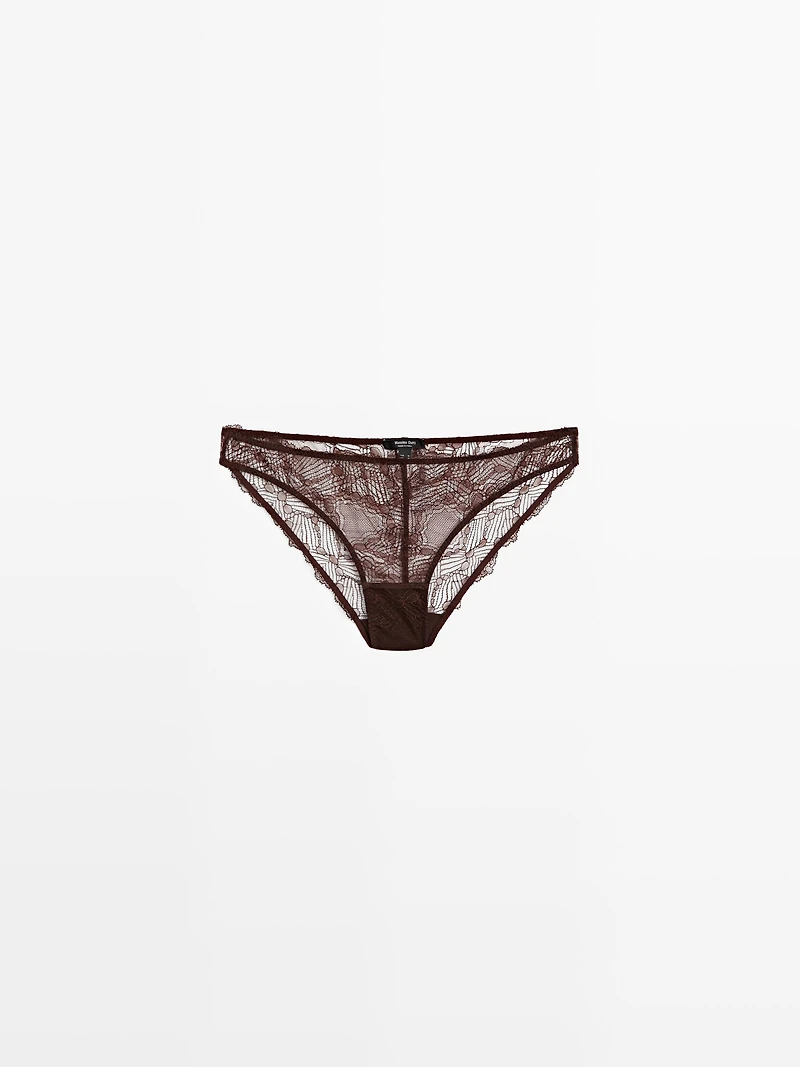 lace briefs with blonde detail