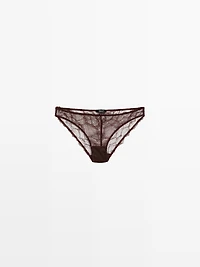 lace briefs with blonde detail