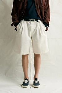 RELAXED-FIT PLEATED BERMUDA SHORTS