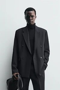 VESTE DE COSTUME À BOUTONNAGE CROISÉ ET RAYURES TENNIS