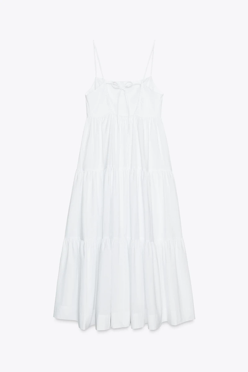 POPLIN PANEL MIDI DRESS