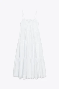 POPLIN PANEL MIDI DRESS