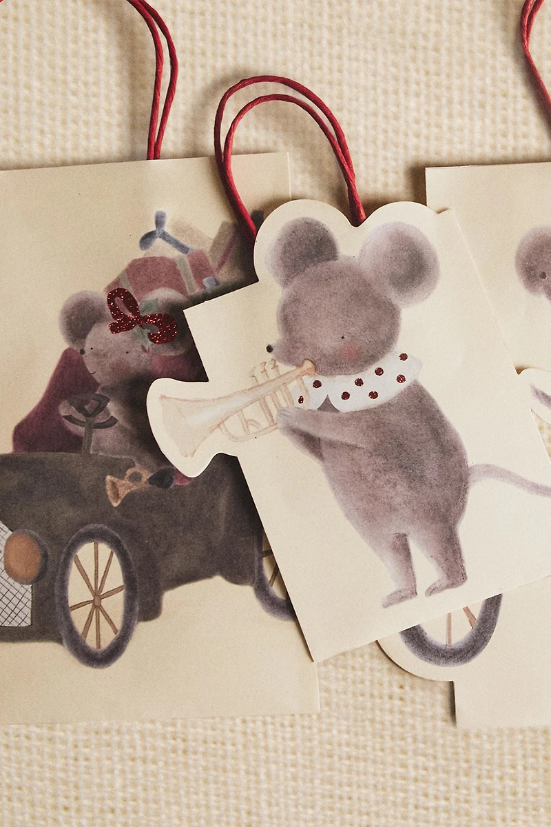 SET OF CHRISTMAS MICE GIFT BAGS (SET OF 4)