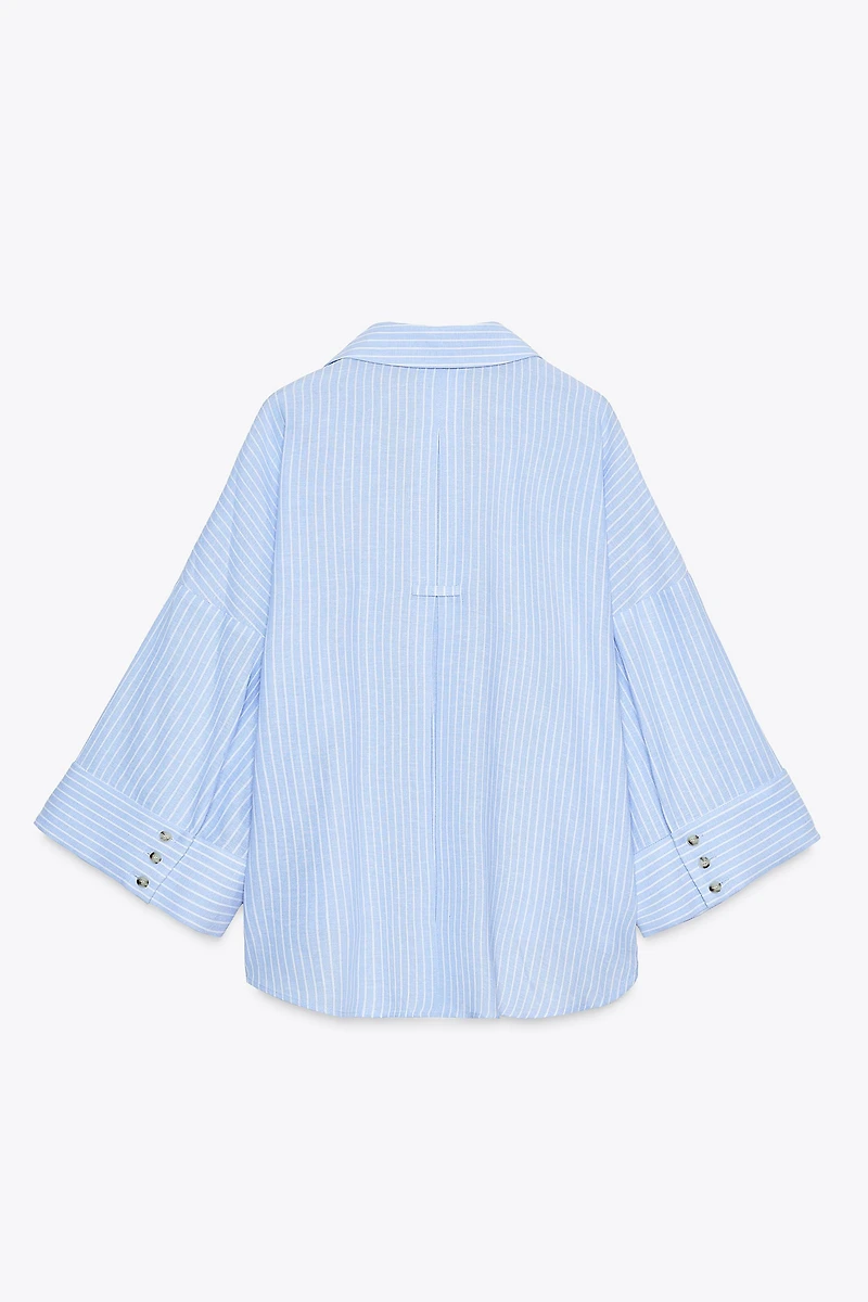 CHEMISE MANCHES LARGES AVEC LIN