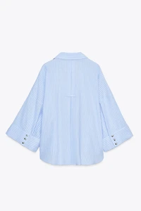 CHEMISE MANCHES LARGES AVEC LIN