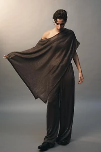 METALLIC THREAD PALAZZO PANTS