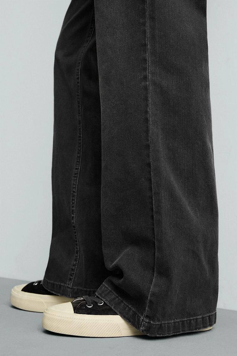 PANTALON FLARE FIT STRUCTURÉ EN COTON