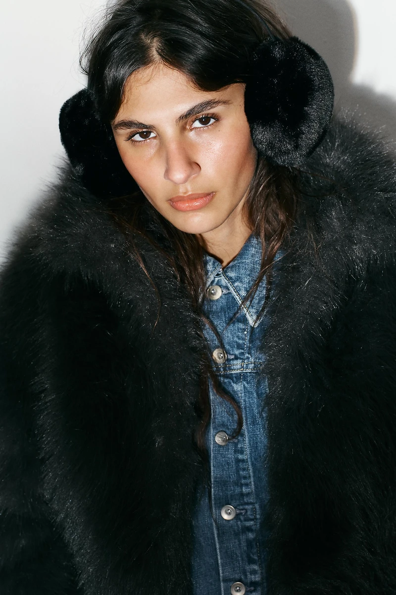 FAUX FUR BOW EARMUFFS