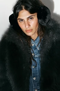 FAUX FUR BOW EARMUFFS