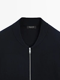 Cardigan style bomber