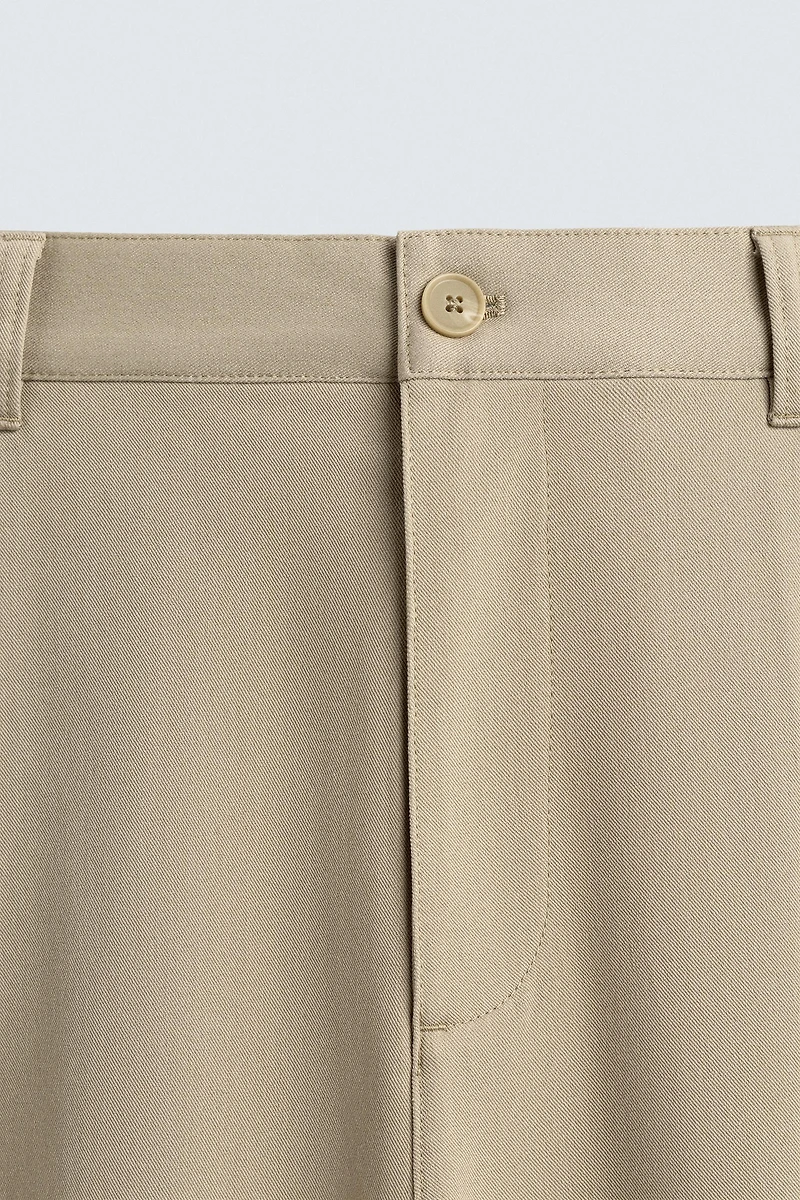 STRAIGHT FIT STRETCH PANTS