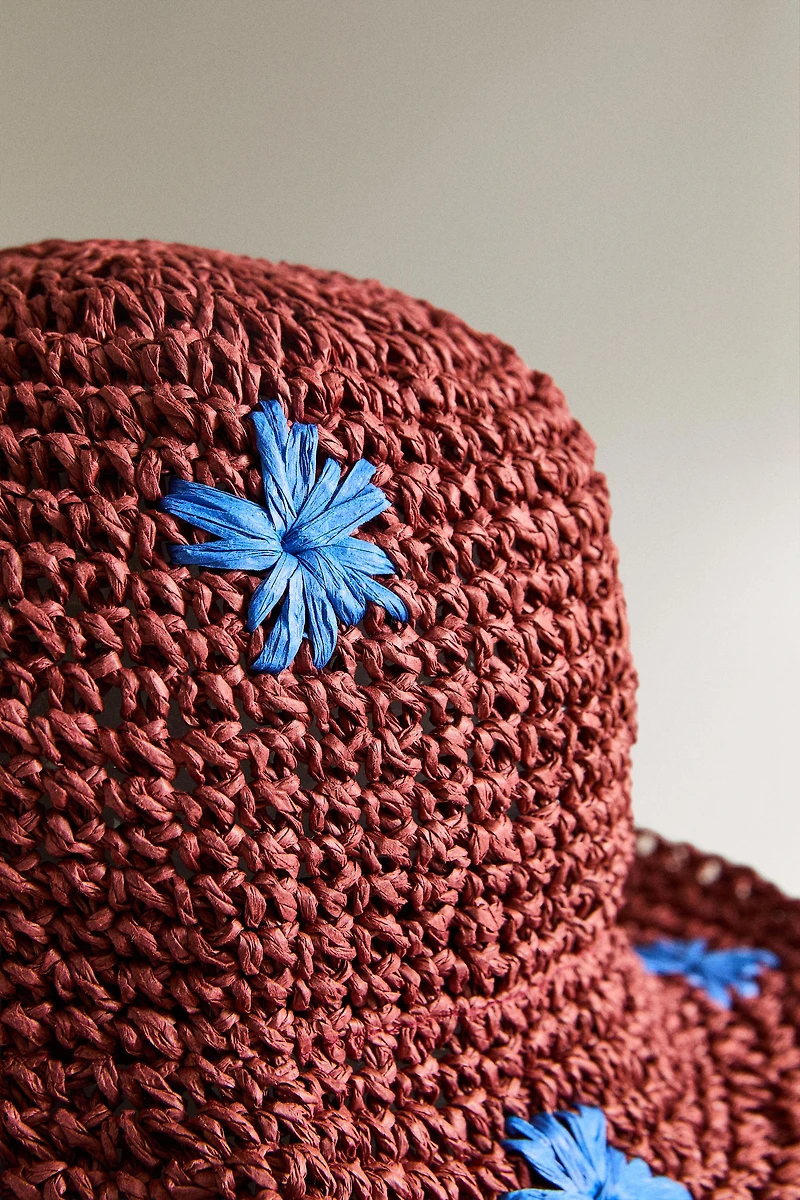 KIDS' PAPER FLOWER BEACH HAT