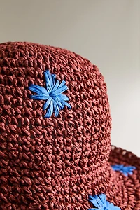 KIDS' PAPER FLOWER BEACH HAT