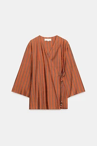 GILET CROISÉ À RAYURES