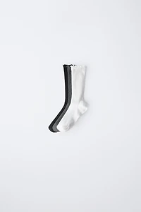 THREE-PACK OF TERRY CLOTH MID-CALF SOCKS