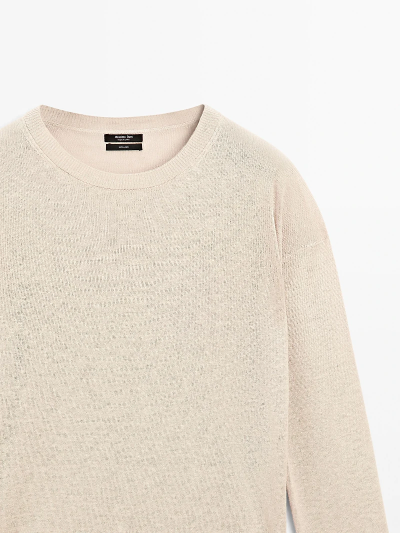 Pull oversize en maille 100 % lin