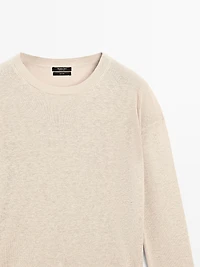 Pull oversize en maille 100 % lin