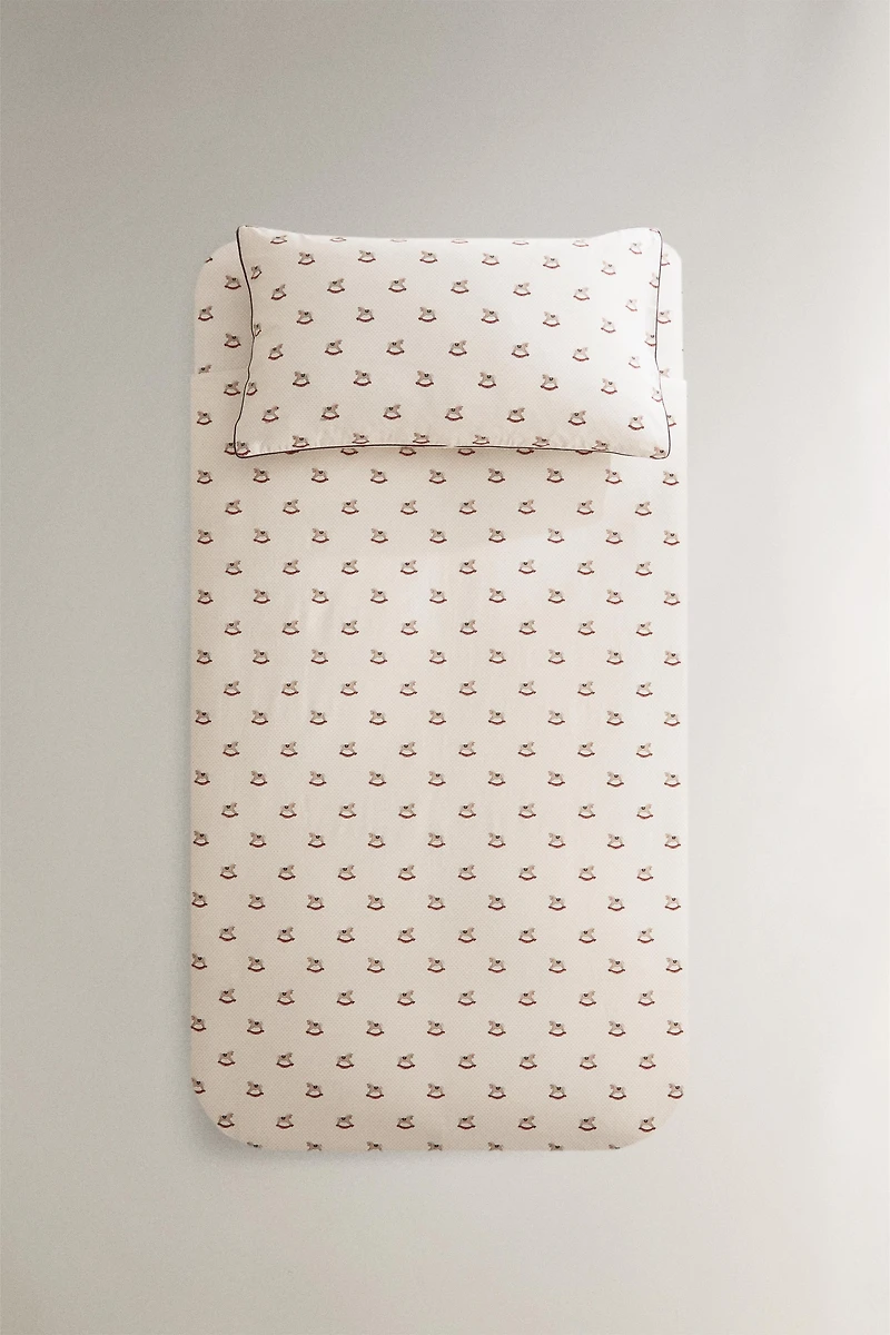 CHILDREN'S CHRISTMAS HORSE DUVET COVER