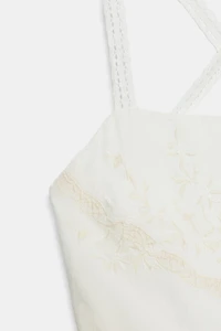 EMBROIDERED CHIFFON MINI DRESS