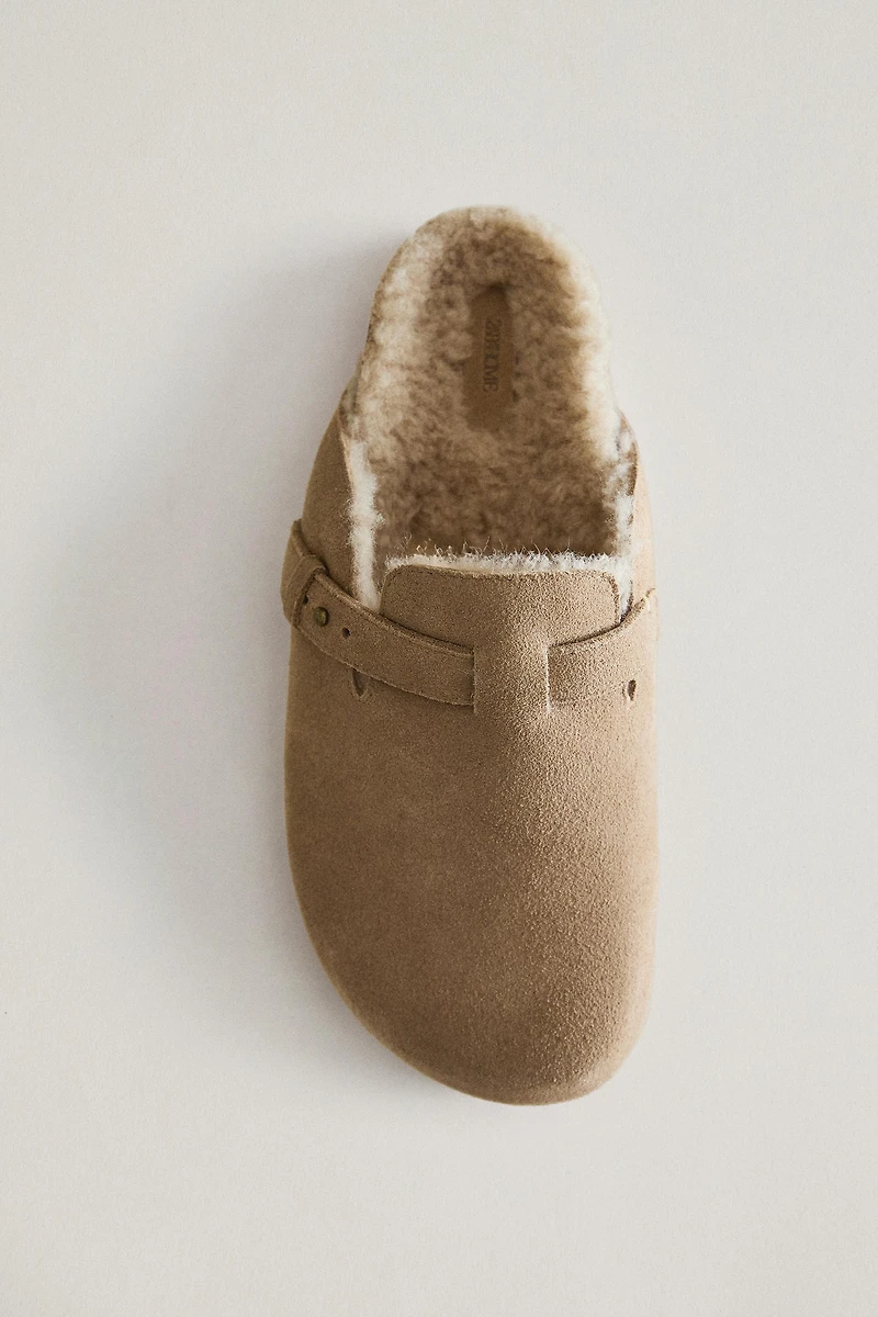 SABOT CUIR CHAUD