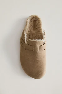 SABOT CUIR CHAUD