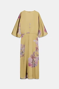 ROBE MIDI IMPRIMÉE SATINÉE