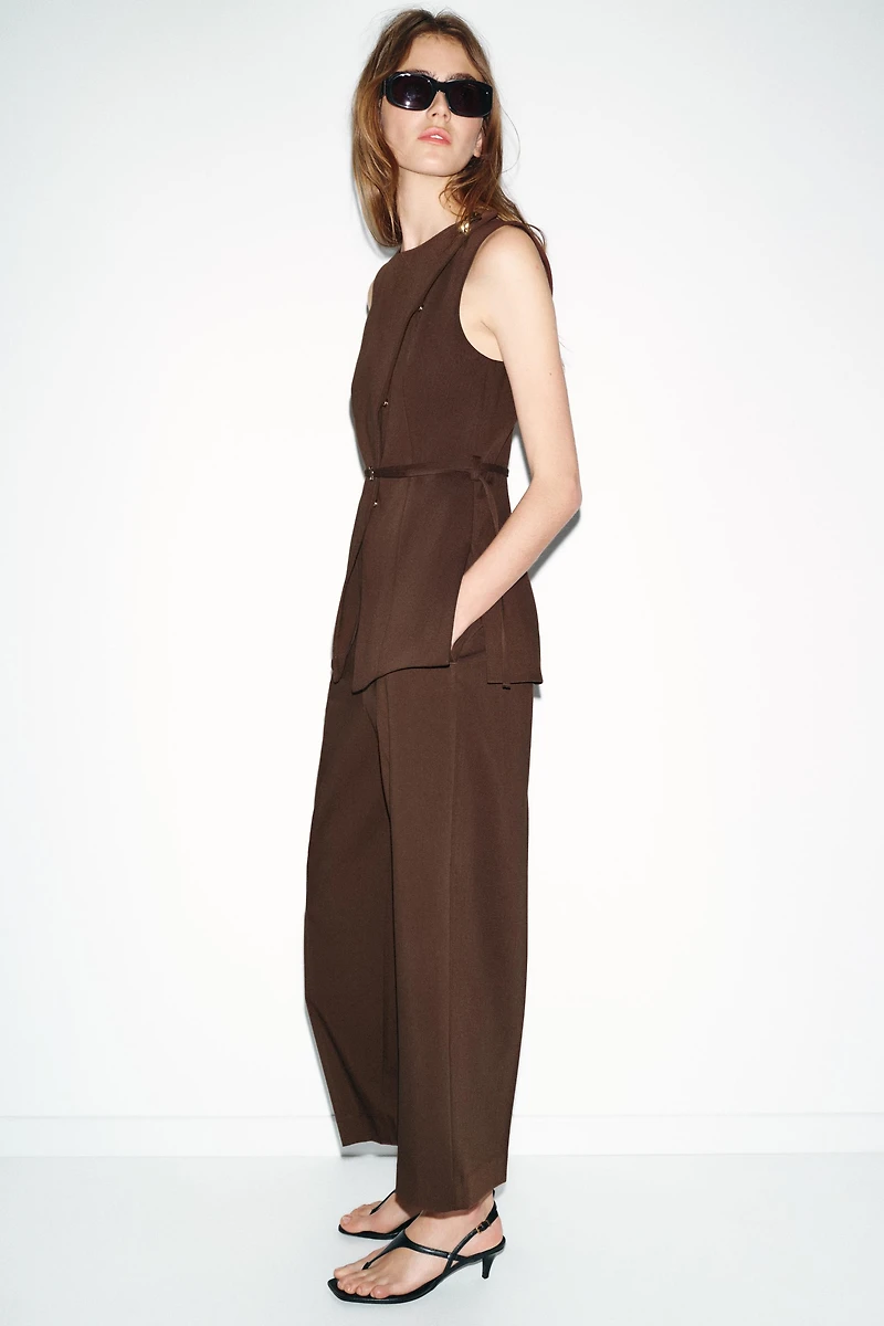 PANTALON DROIT TAILLE HAUTE