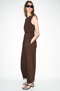 PANTALON DROIT TAILLE HAUTE