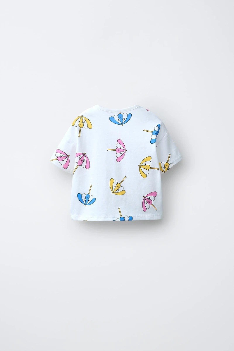 TWO-PACK OF UMBRELLA PRINT T-SHIRTS